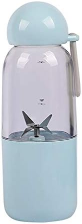 haixclvyE 350ml Portable Automatic Smoothies Blender USB Rechargeable Juicer Cup Household Fruit Mixer for Travel Home Office Blue
