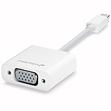 Fosmon Mini DisplayPort (MiniDP/mDP/ThunderBolt Port Compatible) to VGA Adapter Cable - Male to Female (15cm With IC) for Apple MacBook, Macbook Pro, MacBook Air, iMac, Mac Mini, Microsoft Surface Pro