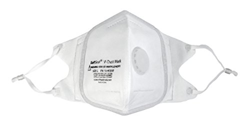 V-Fold Particle Filtration Respirator Mask by SoftSeal | Patented Silicone Mold for a Perfect Fit and Seal | Sweat Resistant Work Safety Mask | For Dust, Mold, and Paint Fumes