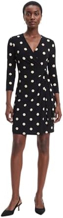 anne klein classic wrap dress product info and reviews Anne Klein Polka Dot Bracelet Sleeve Wrap Dress Anne Black/Anne White