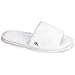 Nicely Neat 12-Pack Open Toe Coral Fleece Home, Spa, Guest, and Travel Slippers - Large (White)
