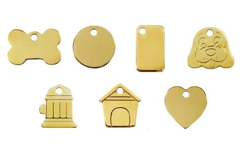 Red Dingo Flat Brass Dog ID Tag (Large, Circle) by K9 Palace