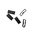 TenCloud for Garmin vivoactive HR Smartwatch and Fitbit Surge Superwatch Replacement Band Accessories Silicone Band Holders Keepers Fastener Rings Loops(Black-5 Packs)