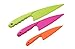 Plastic Kitchen Knife Set 3 Pieces and 3 colors for Kids, Safe Nylon Cooking Knives for Children, for Lettuce or Salads by GarMills