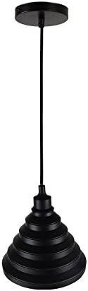 Modern Electric Pendant Lights with Foldable Black Silicone Lampshade, a Unique Ceiling Hanging Lamp for Dining Room, Study Room, Bed Room or More