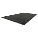 Guardian Platinum Series Indoor Wiper Floor Mat, Rubber with Nylon Carpet, 3'x5', Black