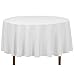 LTC LINENS 90 Inch Round Tablecloth White for Round Table - Stain and Wrinkle Resistant Table Cloth -Washable Polyester Table Cover for Wedding, Party