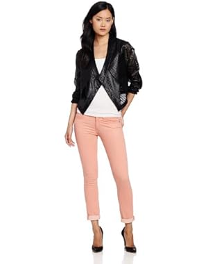BCBGMAXAZRIA Women's Luke Perforated Cropped Jacket