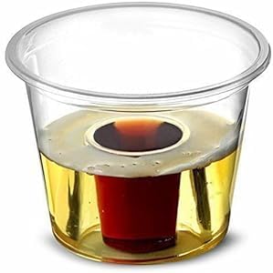 AMD Nexus 50 X Bomb Shot Cups CE Marked Clear, 25CL, Sealed Pack Sleeve, Recyclable, Bomb Shots, Polypropylene, Crushable