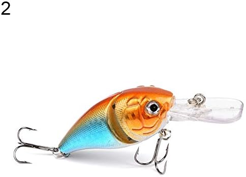 uyhghjhb Lifelike 3D Eye Bionic Fish Fishing Hard Lures Floating Popper Hooks Outdoor Fishing Gear