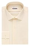Van Heusen Men's Big and Tall Flex Regular Fit Solid Spread Collar Dress Shirt, Canvas, 18" Neck 36"-37" Sleeve