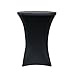 Your Chair Covers - 32 inch Highboy Cocktail Round Stretch Spandex Table Cover Black