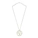 AeraVida Simulated Clear Moonstone Eternal Tree of Life Brass Beads Long Necklace