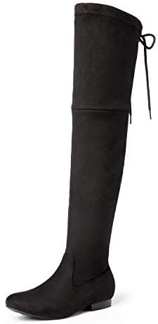 DREAM PAIRS Women's Over The Knee Thigh High Flat Boots