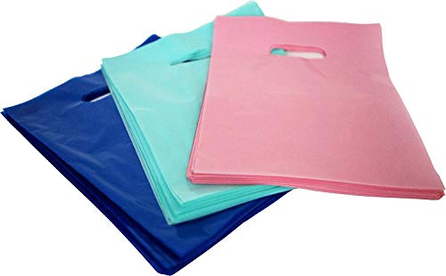 blue plastic bolsas with handles