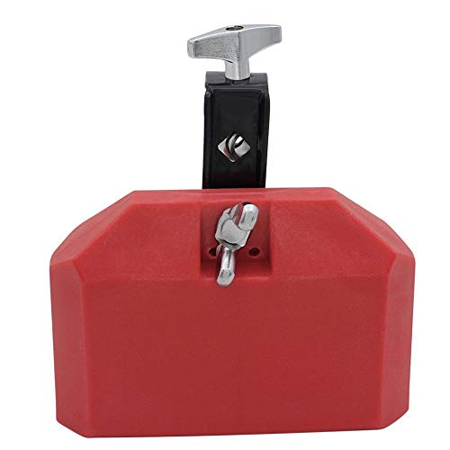 1PC Percussion Drum Bell Block Cowbell Cow Bell Mountable Mallet Musical Instrument Accessory Red New
