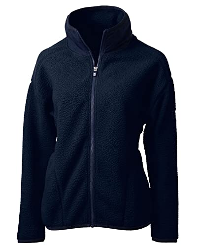Cutter & Buck Cascade Eco Womens Sherpa Fleece Jacket, Navy Blue, S