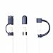 [3-Pack] FRTMA for Apple Pencil Cap / Apple Pencil Horn Cap Holder / Lightning Cable Adapter Tether for iPad Pro Pencil, Midnight Blue