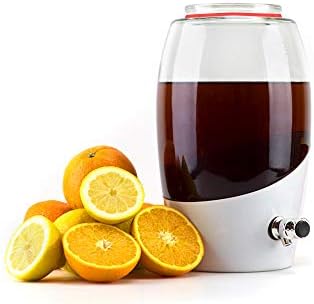 Mortier Pilon Jar5L 5L Kombucha Brewing Jar, 5 L, White