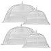 GIDABRAND (4 Pack) Luxury Mesh Food Covers for Outdoors | Large Pop-Up Food Cover Tents | Highly Durable Picnic Food Covers | Easy to Use Food Umbrella | Keep Flies Away with This Outdoor Food Covers