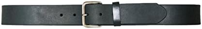 Hickory Creek Men's 1 1/2 inch Crazy Horse Buffalo Black Leather Belt - Square Buckle - Size 36