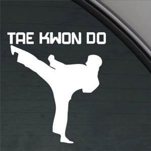 'BOSTON STICKS' Karate Martial Arts Taekwondo White Sticker Decal Car Window Wall Macbook Notebook L - //coolthings.us