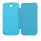 Sanheshun Flip PU Leather Plastic Back Battery Housing Case Cover Compatible with Huawei Ascend G610 Color Sky Blue