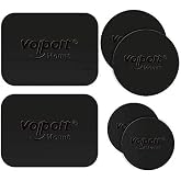 volport Metal Plate for Phone Magnet, 6 Pack Magic Plates Replacement with Sticky Adhesive for Magnetic Car Phone Mount Holder Dashboard/Vent/CD/Windshield/Suction Cup - Rectangle &amp; Round