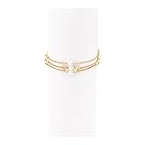 Daycindy Multi-layer Infinity Charm Imitation-pearls Beaded Chain Anklets for Women