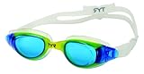 TYR Technoflex 4.0 Junior Performance Goggle (Blue/Trans Yellow)