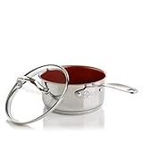 NuWave 3 Quart Nonstick Saucepan with Tempered Glass Lid
