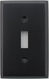 Classic Accents Stamped Steel Oil Rubbed Bronze One Gang Toggle Light Switch Wall Plate