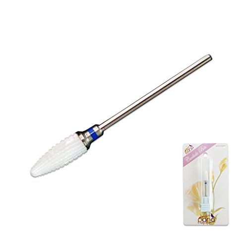 Pana Professional - Large Cone White Ceramic Bit 3/32" Shank Size - Nail Drill Bit for Dremel Machine