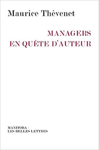 Amazon Fr Manager En Quete Thevenet Maurice Livres