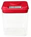 Kitchen Safe Time Locking Container (Medium), Timed Lock Box for Cell Phones, Snacks, and other unwanted temptations (Red Lid + 5.5” Clear Base with Access Port)
