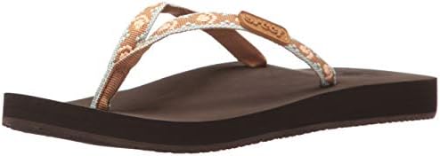 Reef Womens Sandals Ginger | Slim Woven Strap Flip Flops for Women With Soft Cushion Footbed | Waterproof