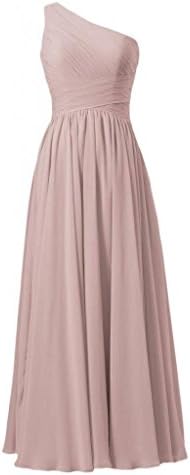 DaisyFormals Vintage Party Dress One Shoulder Chiffon Bridesmaid Dress(BM351L)