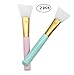Lemoncy 2 pc Silicone Facial Mask Brush Hairless Face Mask Brush Makeup Applicator Brush Mask Mud Brush Tools Mask Applicator Makeup Cosmetic Brush for Facial Eye Body Mask DIY Needs