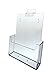 Marketing Holders 6”W Clear Acrylic Brochure Slatwall Holder Value Pack of 15 Display Tri Fold Literature Holder Map Pamphlet