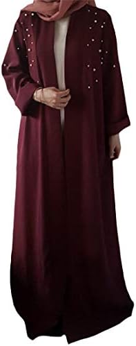Wofupowga Womens Gown Abaya Loose Saudi Islamic Muslim Cardigans