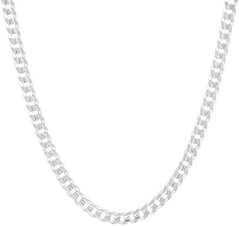 Authentic Solid Sterling Silver Cuban Curb Link .925 ITProLux Necklace or Bracelet Chains 2MM - 10.5MM, 16" - 30", 8" - 9", Made In Italy, Men & Women, Next Level Jewelry