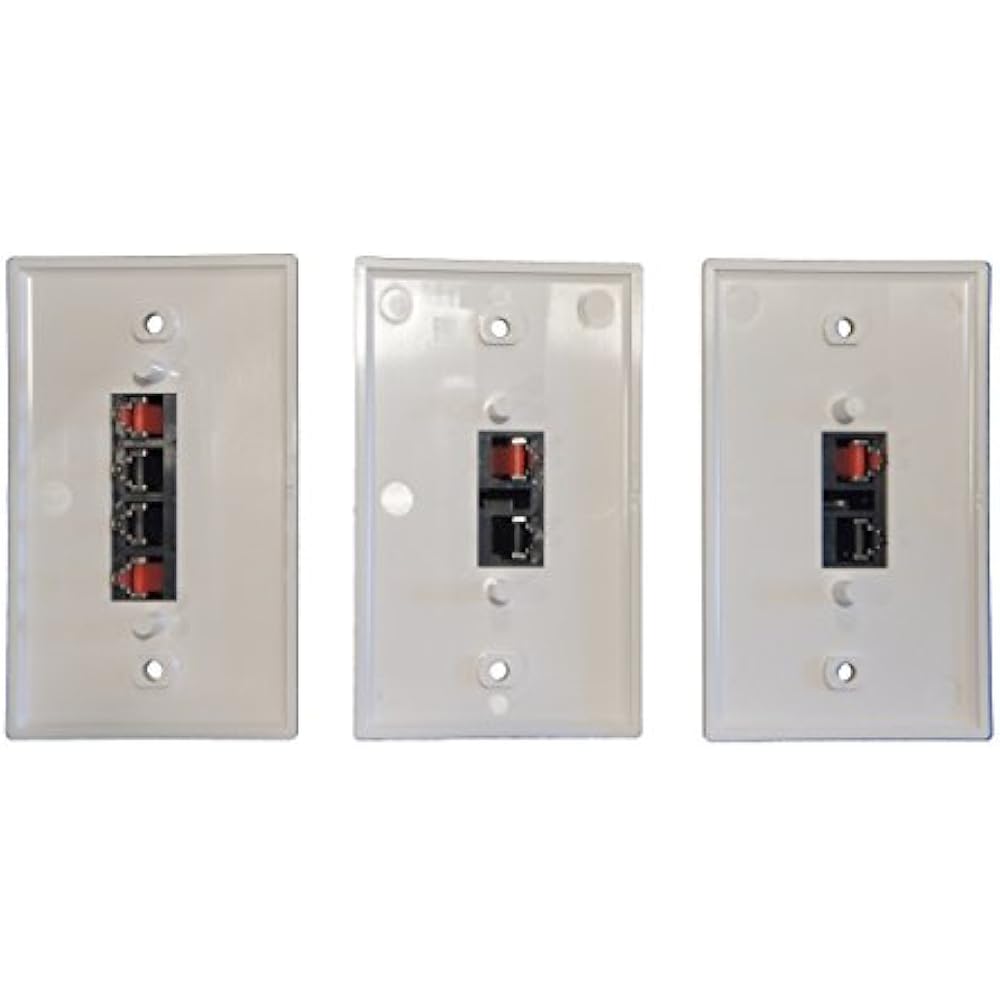 Combo Pack Speaker Terminal Wall Plates Push Spring Clip Combo Pack Speaker Terminal Wall Plates Push Spring Clip