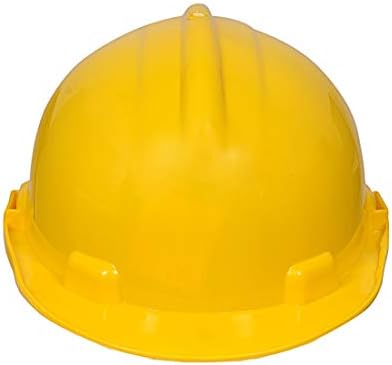 FASTECK Men's Yellow Plastic Adjustable Head Girth Safety Hard Construction Helmet