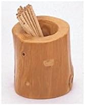 Japanese Mortar Type Wooden Toothpick Holder 1.9 x 2.1 inches From Japan