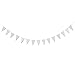 Silver Pennant Flag Bunting Banner Garland for Birthday Parties, Weddings, Celebrations, Baby Shower, Bachelorette Party, 15.5 Feet