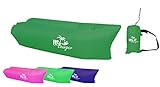 US Lounger Forest Green Candy Fast Inflatable Portable Outdoor or Indoor Wind Bed Lounger, Air Bag Sofa, Air Sleeping Sofa Couch, Lazy Bed for Camping, Beach, Park, Backyard