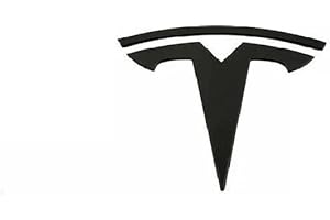 GENERIC Model 3 / Y Badge Emblem - Front Hood Frunk Replacement Logo for Tesla Model 3 and Y -3D, ABS Emblem Matte Black