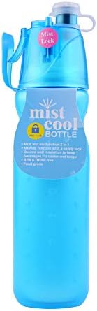 Georgie Porgy Misting Water Bottle, Insulated Bottle with Lock, Mist Sprayer Bottle for Outdoor Sport Hydration, Sprayer Water Bottle