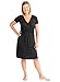 Kindred Bravely The Angelina Ultra Soft Maternity & Nursing Nightgown Dress (Black, XL)