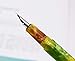 Lanxivi Wanwu Fountain Pen Fude Bent Nib and Glass Dip Pen Rainbow Illusion Celluloid Autumn Leaf Pocket Pen Calligraphy Set